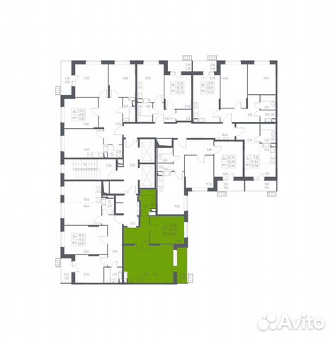 2-к квартира, 48.4 м², 5/13 эт.