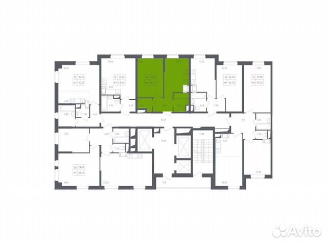 1-к квартира, 34.2 м², 14/22 эт.
