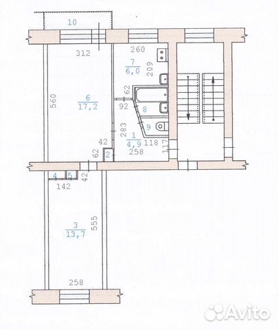 2-к квартира, 46 м², 3/5 эт. 2-к квартира, 46 м², 3/5 эт.