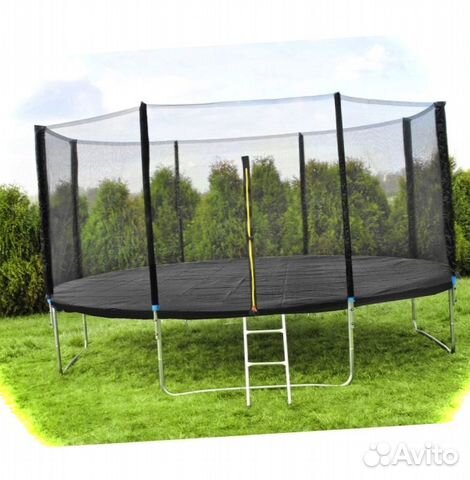 Батут 305 см. для дачи детский - с сеткой