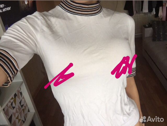 Топ водолазка H&M + джинсы белые мом Топ водолазка H&M + джинсы белые мом