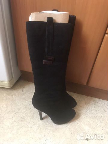 Сапоги зимние из натуральной замши