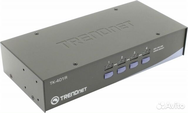 KVM TrendNet TK-401 R (4-портовый переключатель) KVM TrendNet TK-401 R (4-портовый переключатель)