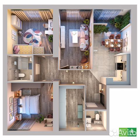 3-к квартира, 95.5 м², 3/10 эт.