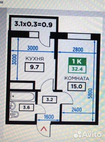 1-к квартира, 33 м², 19/23 эт.