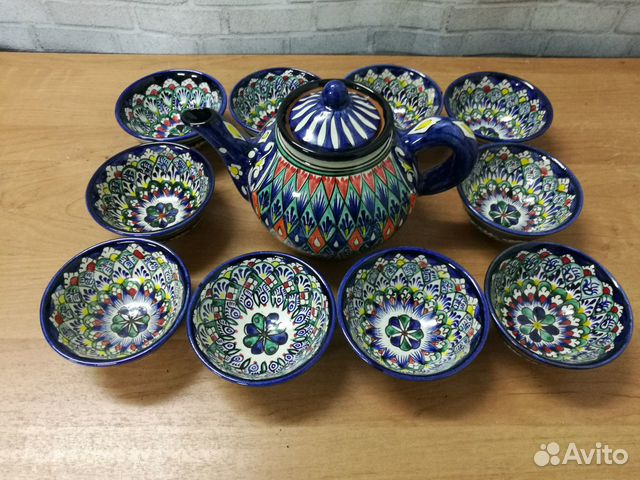 Риштанская керамика (комплект посуды)