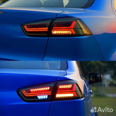 Тюнинг фонари Mitsubishi Lancer X 07, дизайн Audi Тюнинг фонари Mitsubishi Lancer X 07, дизайн Audi