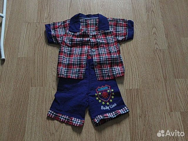Летний костюм шорты и рубашка на 1 год Летний костюм шорты и рубашка на 1 год