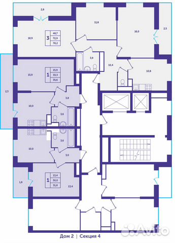 1-к квартира, 38.1 м², 2/12 эт. 1-к квартира, 38.1 м², 2/12 эт.