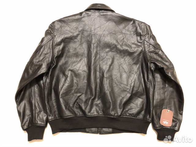 alpha industries leather bomber jacket