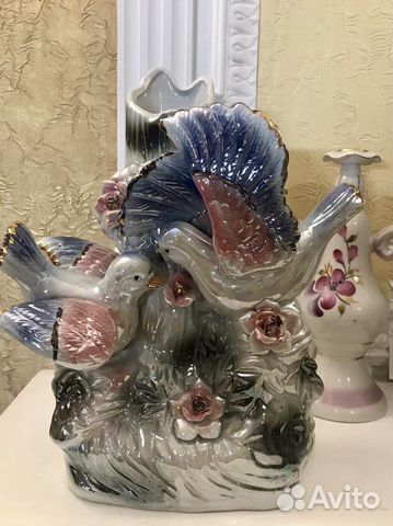 Ваза фарфоровая С птицами Европа