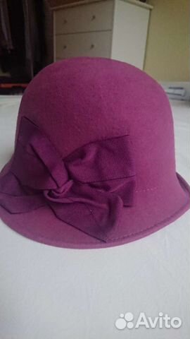 Шляпка стильная, Италия, шерстяной фетр, новая