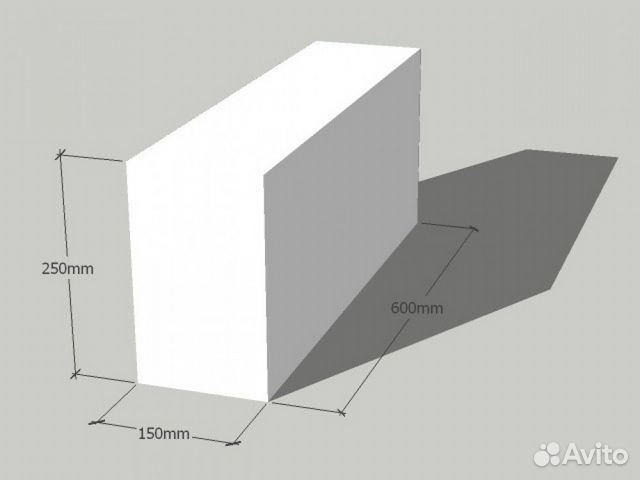 Газосиликат г.Лиски 150*250*600