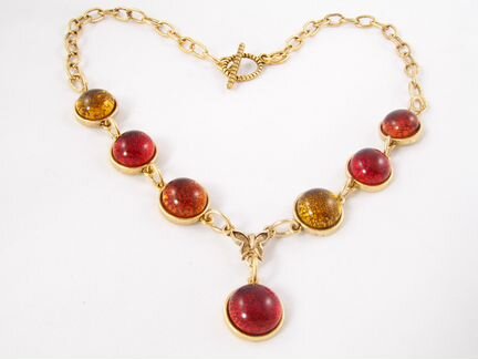 Колье Янтарные стеклышки