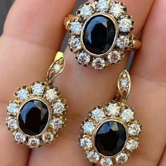 Золотые серьги с бриллиантами из белого золота 0.7