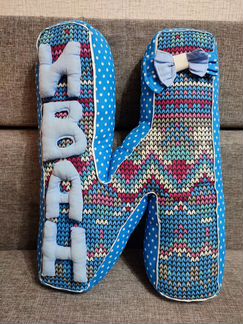 Объемная именная буква, именная подушка, Иван