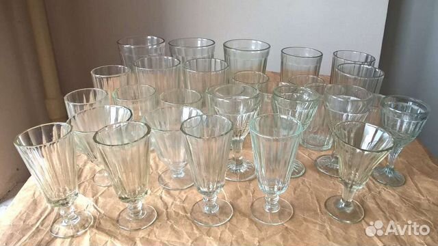 Старинный лафитник, гранная рюмка, стопка, стакан