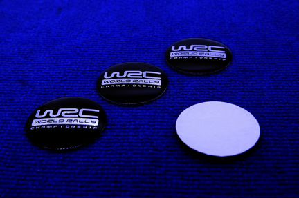 Комплект 3D наклеек диска WRC 56 мм черный