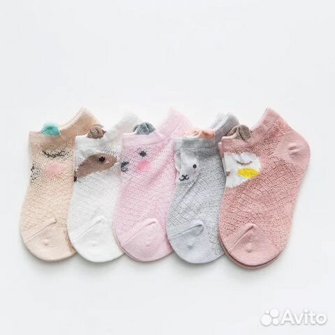 Носочки детские летние 0-12 мес 5 шт (новые)