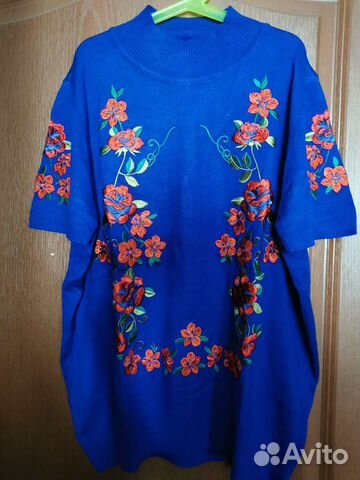 Кофта женская американка р 50 новая, вышивка