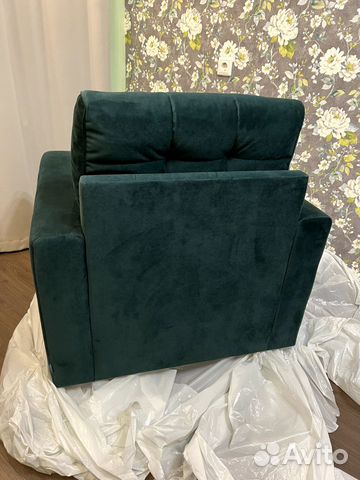 Новое кресло Askona Amani темно зеленое