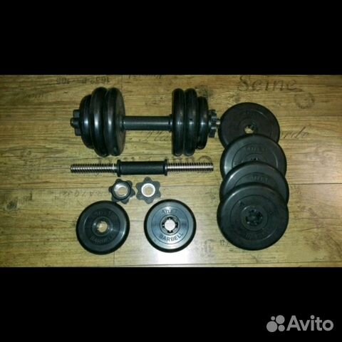 Пара гантелей MB Barbell Atlet по 14 кг каждая