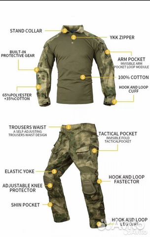 Тактический боевой костюм Emerson G-3, Мох