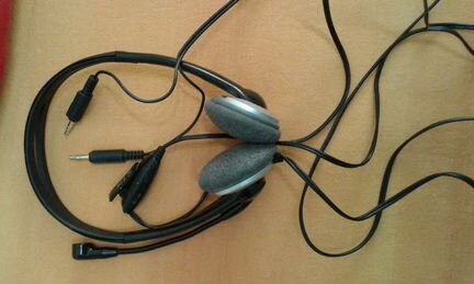 Наушники-гарнитура с микрофоном рабочие штекерные