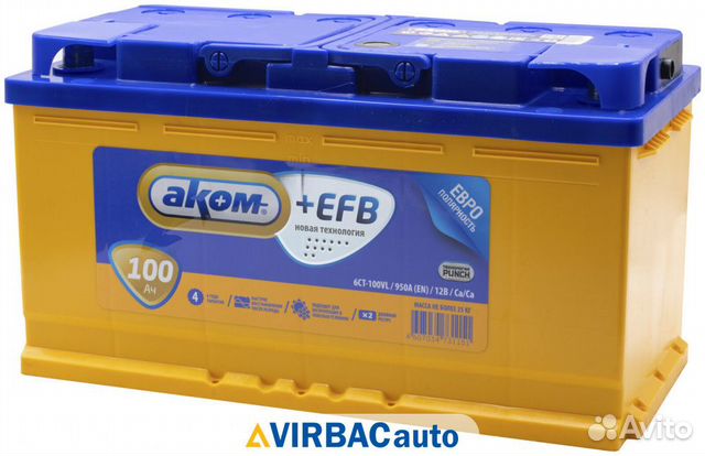Аккумулятор akom efb