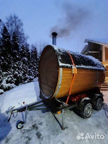 Баня на колесах аренда, баня бочка на прицепе