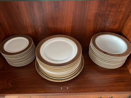 Сервиз Thun Опал(кант платина, золото) много всего