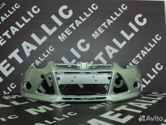 Бампер Ford Focus 3 Серебристый передний