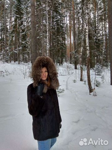 Аренда Норковая шуба с чернобуркой