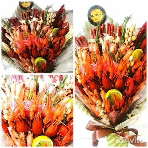 Раки. Букет из раков и закусок