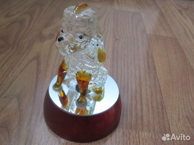 Фигурки стеклянные(собака, петух)