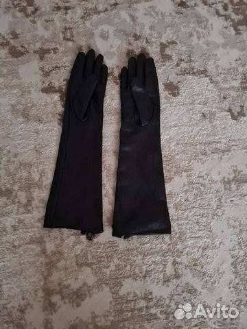 Перчатки женские кожаные удлинёные