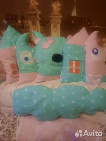 Подушки набор бортиков для кровати детской