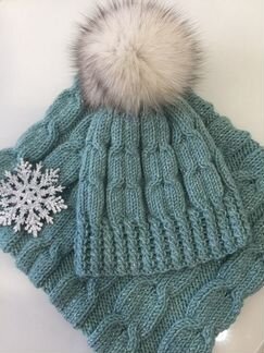 Шапочка и снуд ручной работы