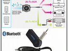 Bluetooth - AUX адаптер 3,5 мм в авто и не только объявление продам