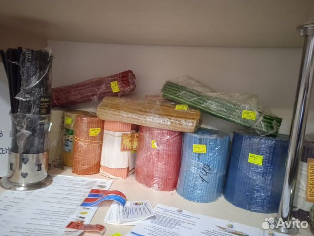 Свечи восковые цветные