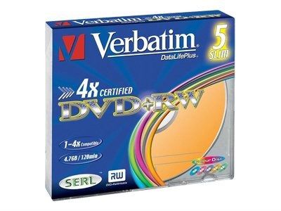 Диски DVD+ RW Verbatim