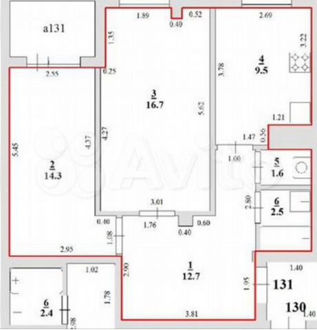 1-к. квартира, 41,2 м², 8/12 эт.