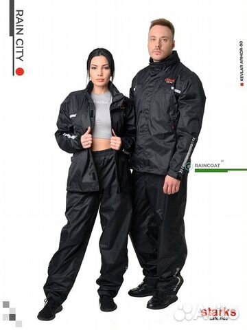 Дождевик (куртка+брюки) Starks черный