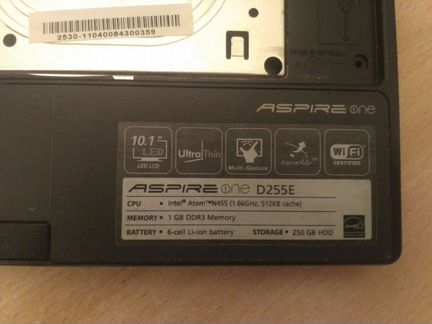 Acer Aspire One D255E по запчастям