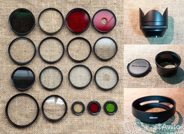 Cветофильтры, бленда 57 мм, адаптер 52-48.5 мм