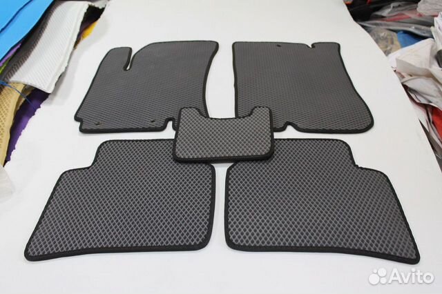 Коврики EVA рио солярис черные до 17 г.в