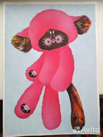 Рисунок гуашью мягкой игрушки
