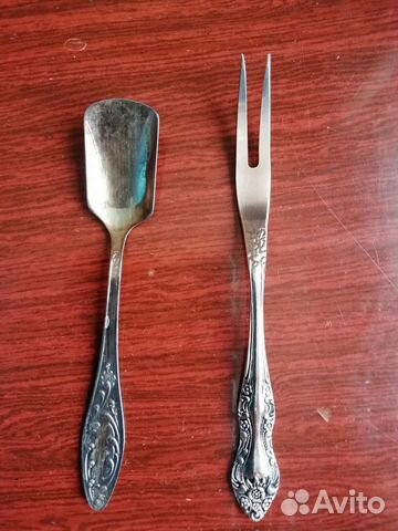 Вилка для лимона лопатка для сахара мельхиор