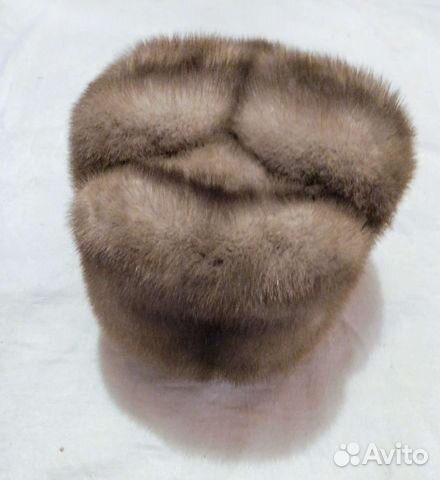 Норковая шапка мужская бу