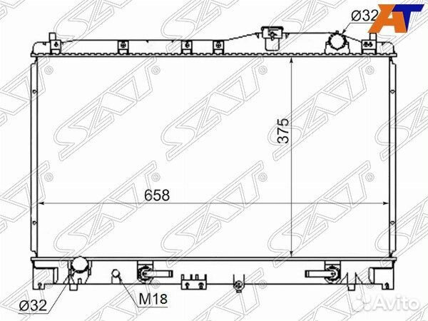 Радиатор honda ascot